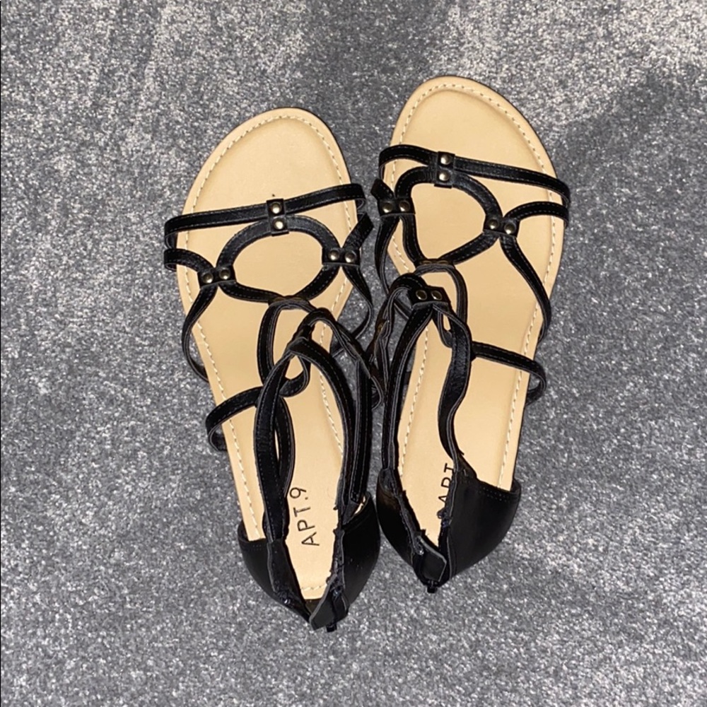 Black strappy sandals